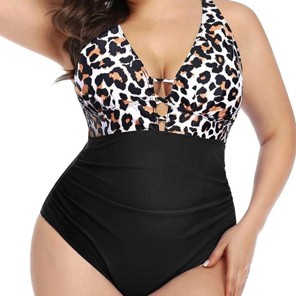 Yonique Women Plus Size One Piece Swimsuit Tummy Contro - Picture 1 of 6